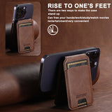 Suitable for Apple 15ProMax Android universal mobile phone magnetic card holder MagSafe magnetic ring PU leather - V.I.P Digital Presence