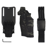 6354DO Left - handed Tactical Pistol Glock 17 Holster with X300U - A QLS Adapter, Leg Shroud, Drop, and MHA Leg Strap Kit - V.I.P Digital Presence