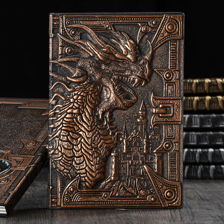 Retro Embossed Evil Dragon Notebook Metal Three-Dimensional Dinosaur European-Style Notebook - V.I.P Digital Presence
