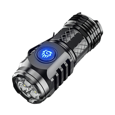 Factory Price Plastic Flashlight Rechargeable 3 LED 3000 Lumens 5 Modes Outdoor EDC Flashlight Power Outage Emergency Lighting - V.I.P Digital Presence