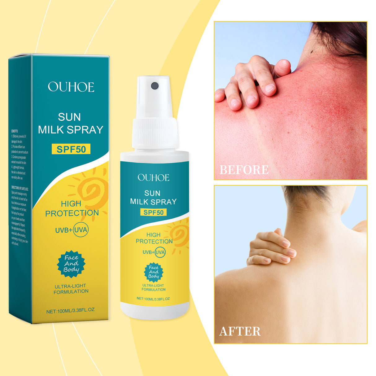 Protection Spray, Summer Outdoor Skin Protection Spray Moisturizing, Refreshing And Non-Greasy Skin Protection Spray - V.I.P Digital Presence