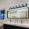 LED Modern Black Vanity Lights, 6-Lights Acrylic Matte Black Bathroom Vanity Lights Over Mirror - V.I.P Digital Presence