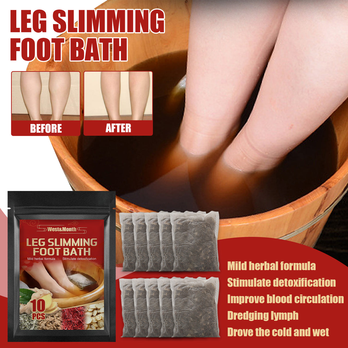 Leg Slimming Foot Bath, Relieve Leg Soreness And Swelling Discomfort Cold Relief Wet Foot Bath Kit - V.I.P Digital Presence