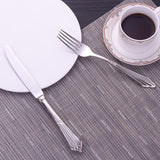 304 stainless steel knife, fork, spoon, hotel Western tableware, steak knife, fork, dessert spoon, fork, 4 piece  set - V.I.P Digital Presence