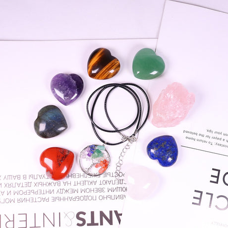 Natural crystal quartz Seven Chakra Crystal Love gemstone Healing stone mineral specimen box Collection - V.I.P Digital Presence