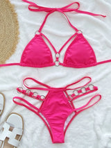Cutout Halter Neck Two-Piece Bikini Set - V.I.P Digital Presence