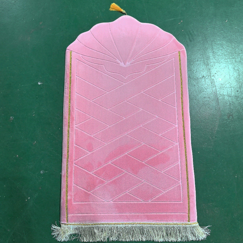 Shell shaped solid color carpet irregular flannel sponge thickened short flannel embossed portable floor mat - V.I.P Digital Presence