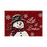 Christmas Snowman Linen Meal Mat Snowflake Grid Printed Table Mat Christmas Party Decoration Insulation Mat Holiday Decoration - V.I.P Digital Presence
