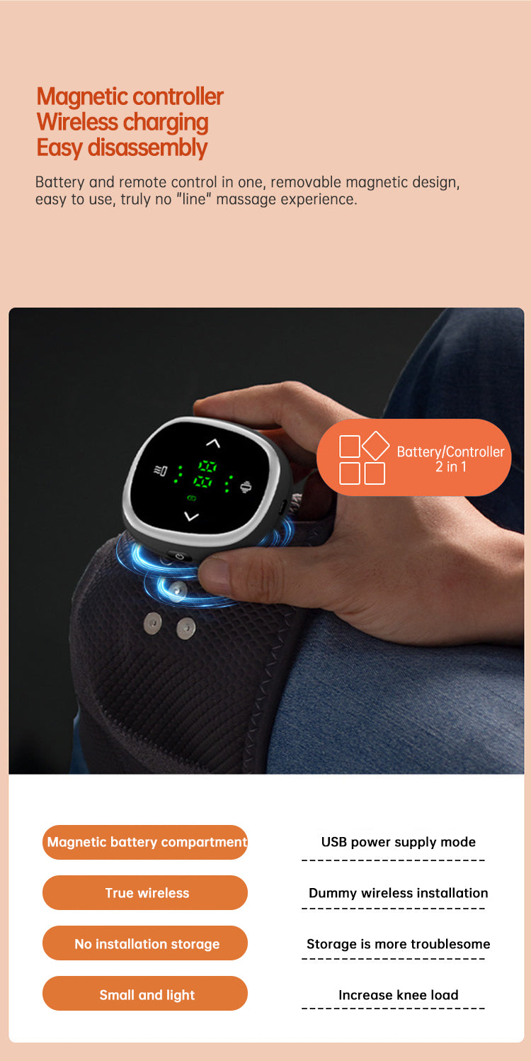 Heated Knee Brace Wrap Pad Dual-use Thermostat Usb Heating Knee Pads For Knee Sprains Strains Arthritis with massage - V.I.P Digital Presence