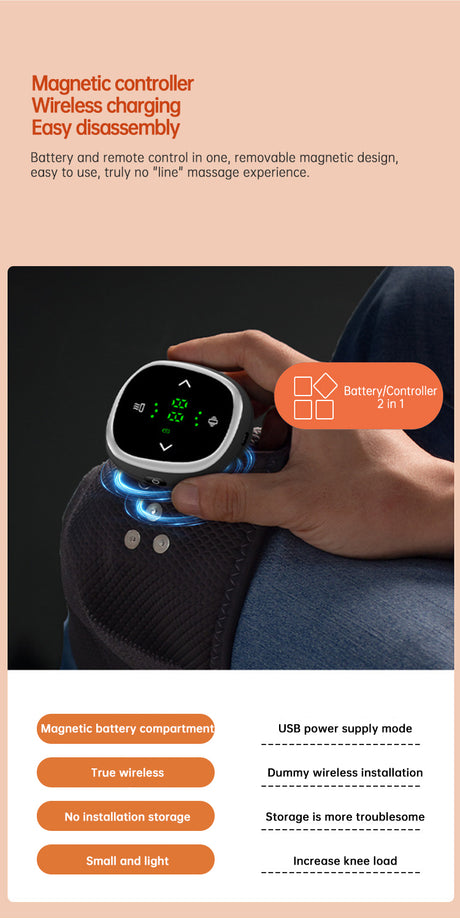 Heated Knee Brace Wrap Pad Dual-use Thermostat Usb Heating Knee Pads For Knee Sprains Strains Arthritis with massage - V.I.P Digital Presence