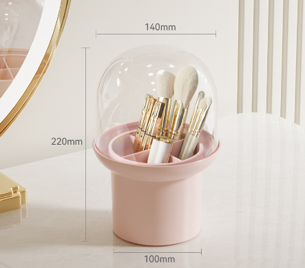 Fashionable and creative desktop dustproof compartment makeup brush storage tube - V.I.P Digital Presence