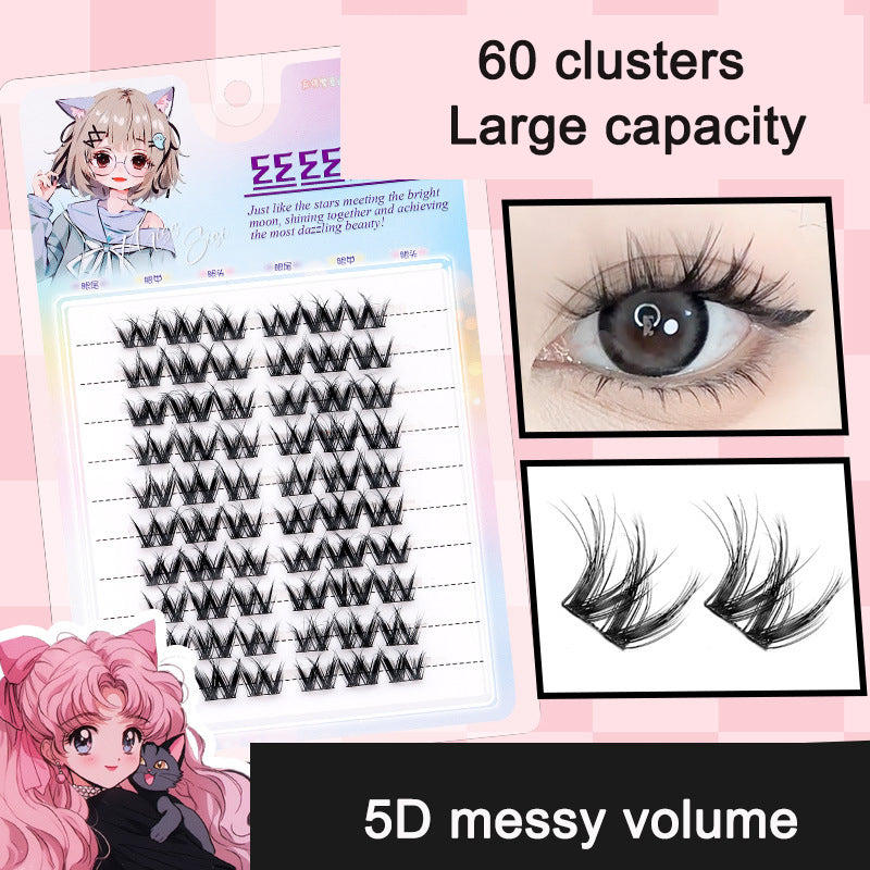 Sunflower Comics Pure Desire Eyelash Simulation Natural Thickening Large Segmented Trilogy False Eyelash Laziness - V.I.P Digital Presence