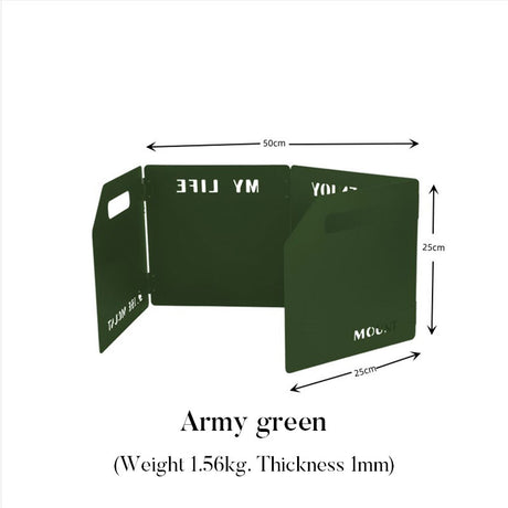 Outdoor stove enclosure wind shield camping wind shield shielding plate cassette stove folding gas stove stove wind shield - V.I.P Digital Presence