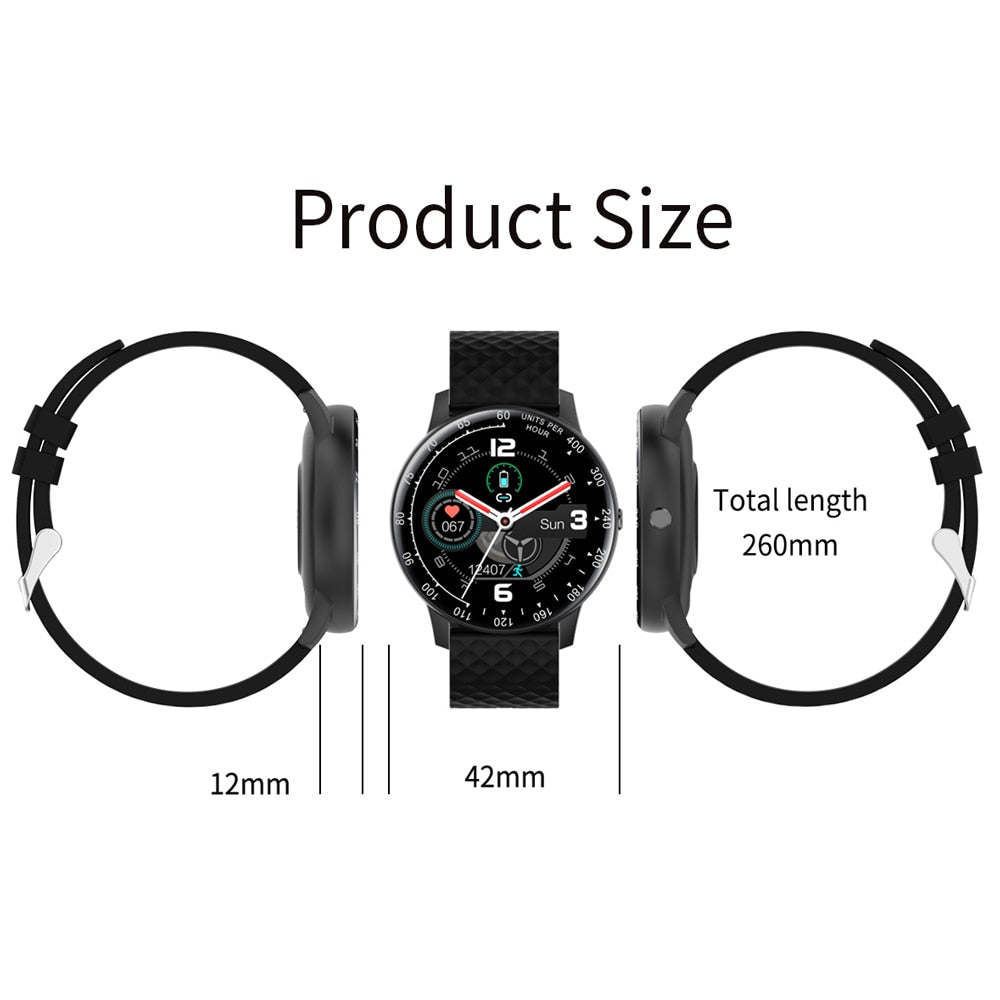Reloj inteligente para hombres y mujeres, monitor de actividad física, monitor de ritmo cardíaco y presión arterial, reloj inteligente, dispositivos portátiles, pulsera inteligente para Android e iOS. 