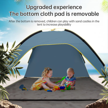 Quick-open beach tent, sun shelter, light shade for outdoor camping, 3-vented, spacious design - V.I.P Digital Presence