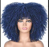 Female Hair African Small Curly Hair Explosion Head Black Chemical Fiber Wig Full Head Set - V.I.P Digital Presence