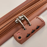 Luggage Sets New Model Expandable ABS Hardshell 3pcs Clearance Luggage (Beige and Brown)