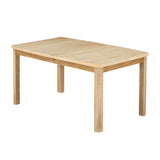 TOPMAX expandable 84 inch dining table set with 24 inch detachable leaves, 6 armless chairs and 2 armchairs  9 pieces natural