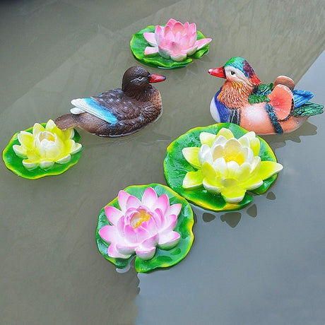 Floating Mandarin Duck Landscape Resin Decoration - V.I.P Digital Presence