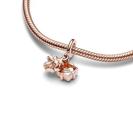 Pan Jiazhu Rose Gold Openable Birthday Gift Box Pendant Bow Ribbon Cute Gift Accessories - V.I.P Digital Presence