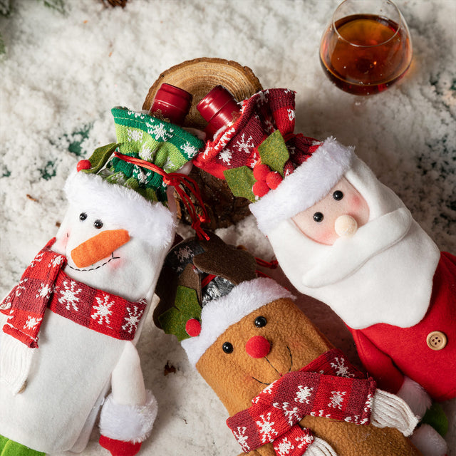 Cartoon Long Leg Elderly Wine Set Creative Christmas Decorations Decoration Home Table Wine Bottle Set - V.I.P Digital Presence