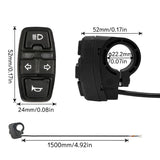 48V/36V 1.5 m Electric Bike Scooter Light Switch for Motorcycle Button Turn Signal Light For Motorcycle Electric Bike Scooter - V.I.P Digital Presence