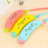 Simple Banana Green Onion Student Pencil Bag Super Cute Silicone Large Capacity Female Pencil Case Purse - V.I.P Digital Presence