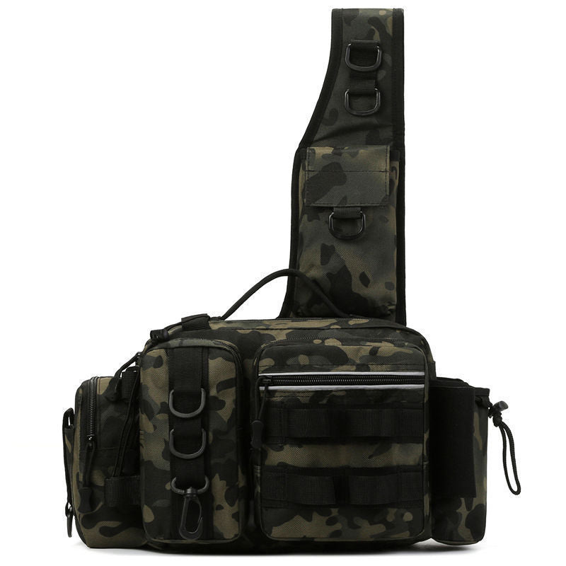 Men's Fishing Backpack: Equipped with bait box, equipment storage bag, pole holder, sling & shoulder bag design. - V.I.P Digital Presence
