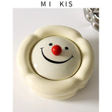 Light luxury and high-end feeling, home living room, anti fly ash with lid, office, high-end and atmospheric level, ceramic creative ashtray - V.I.P Digital Presence