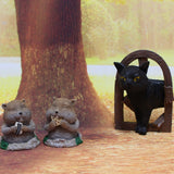 Cat and mole gardening decorative resin ornaments - V.I.P Digital Presence