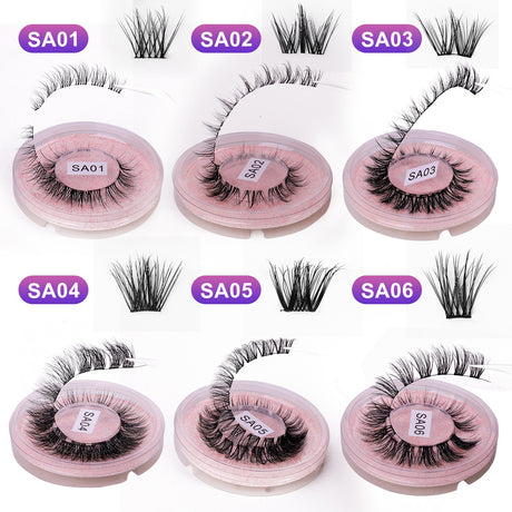 DIY false eyelashes set whole cut eyelashes European and American thick curling travel size eyelash combination - V.I.P Digital Presence