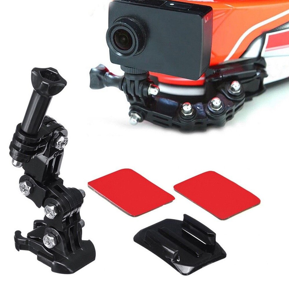 Brazo adhesivo curvo para soporte de casco de motocicleta para Xiaomi Yi 4K, GoPro Hero 8, 7, 6, 5, 4, SJCAM SJ4000, Eken H9, accesorios para cámara de acción. 