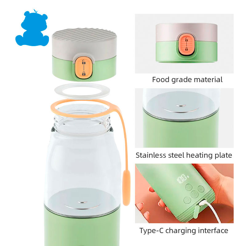 Portable rechargeable smart milk kettle heated Baby Milk Travel Water Kettle - V.I.P Digital Presence