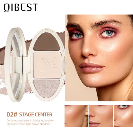 QIBEST High Gloss Repairing All-In-One Plate Matte Brightening Glitter Powder Blush Rouge Plate Powder Cake Repairing Plate - V.I.P Digital Presence