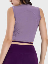 Drawstring Ruched Wide Strap Active Tank - V.I.P Digital Presence