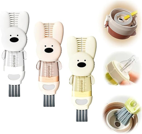 Rabbit cup lid brush four in one insulated water cup brush milk bottle pacifier cup mouth gap cleaning brush - V.I.P Digital Presence