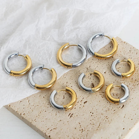 18K Gold-Plated Huggie Earrings - V.I.P Digital Presence
