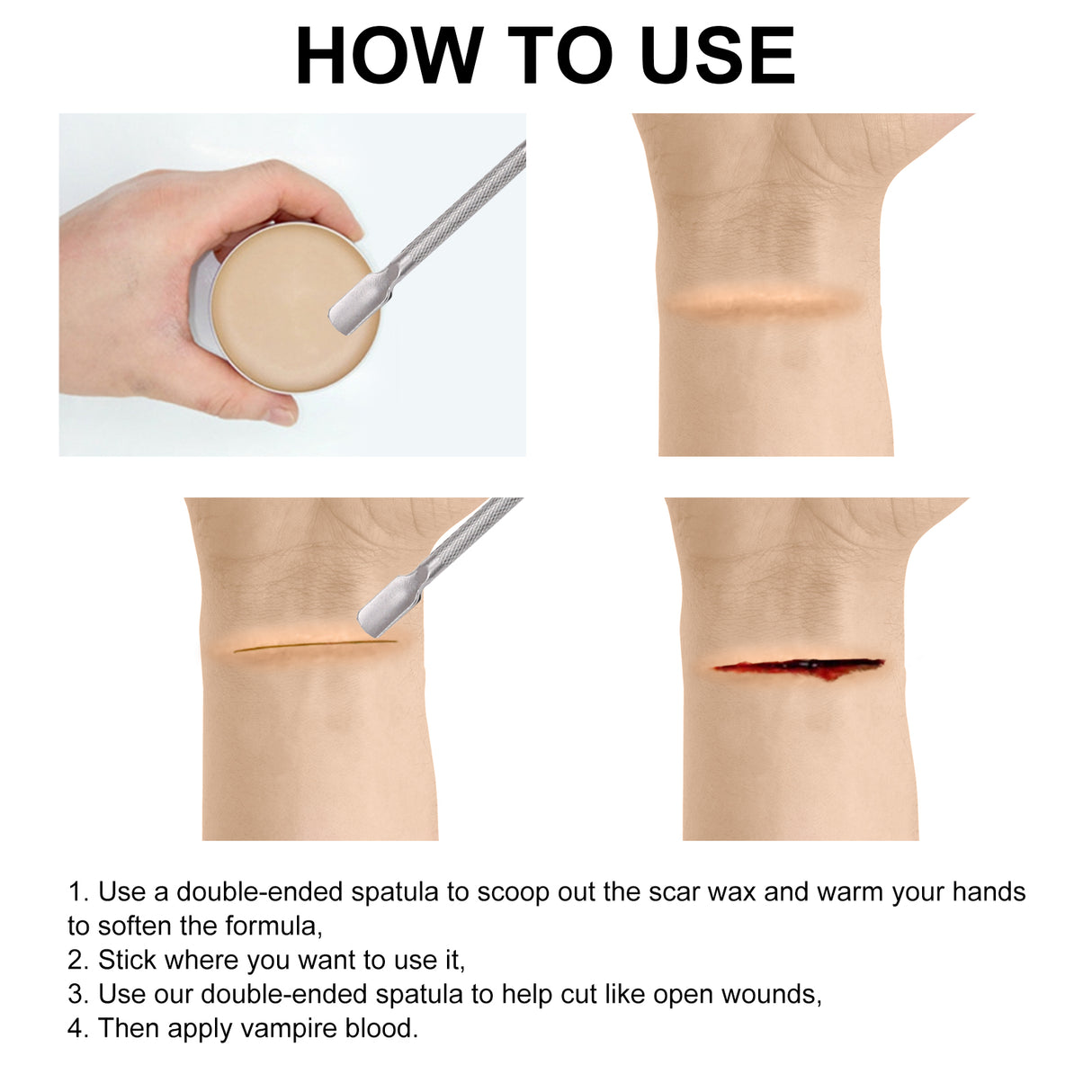 SFX Makeup Kit, Makeup Props Scar Makeup Scary Atmosphere Party Makeup Set - V.I.P Digital Presence