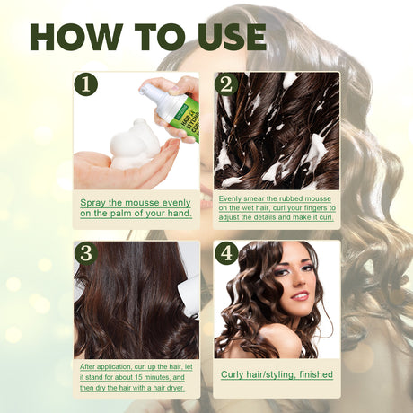 Fluffy Curl Styling Mousse, Anti-Frizz Curl Moisturizing Treatment Foam Styling Mousse - V.I.P Digital Presence
