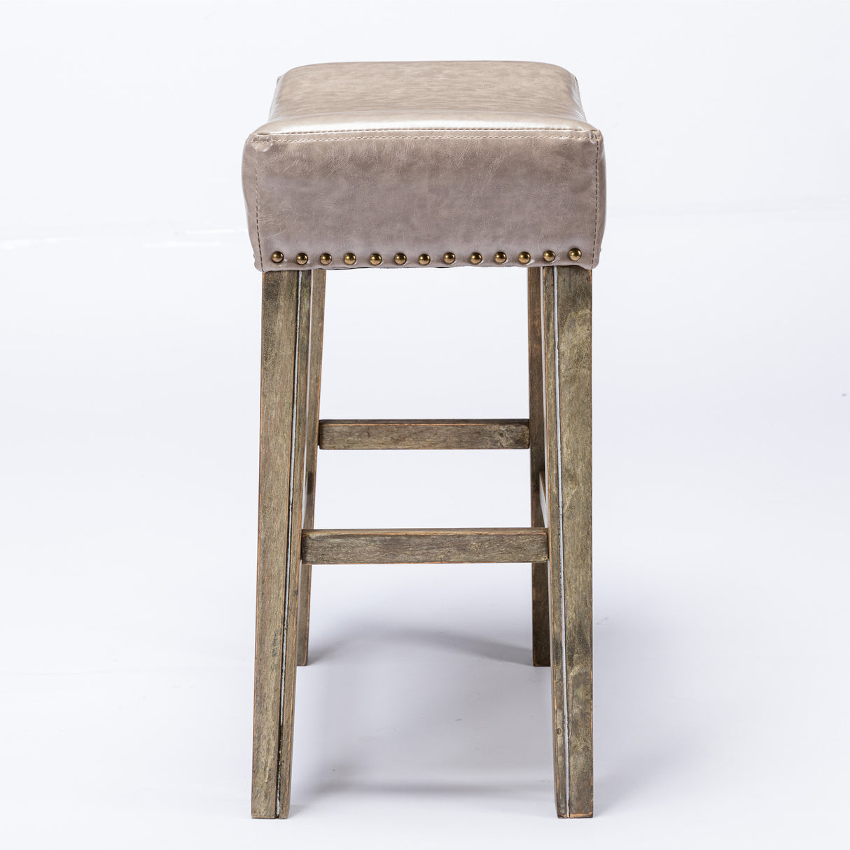 A&A Furniture Counter Height 26" Bar Stools(26 Inch Gray Set of 2)