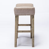 A&A Furniture Counter Height 26" Bar Stools(26 Inch Gray Set of 2)