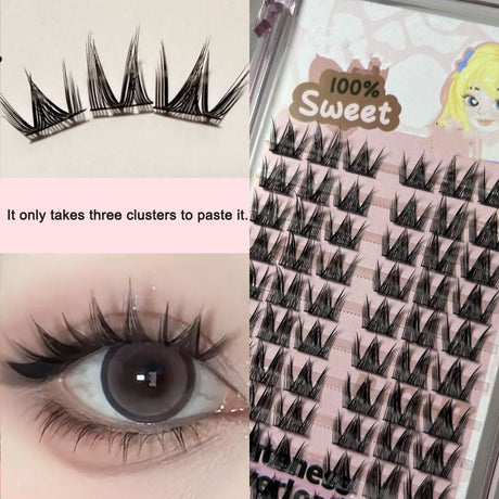 Sunflower Comics Pure Desire Eyelash Simulation Natural Thickening Large Segmented Trilogy False Eyelash Laziness - V.I.P Digital Presence