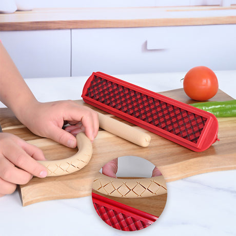 Cross - Groove Sausage & Hot Dog Slicer: Precision Mesh, Ideal Kitchen Accessory. - V.I.P Digital Presence