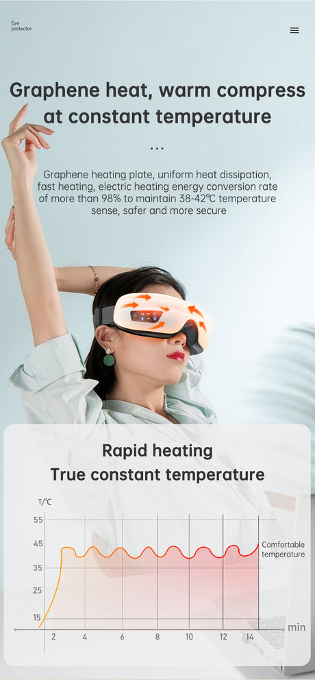 Eye Massager Air Pressure Vibration Eye Protector Bluetooth Eye Massage Relax Migraines Relief Improve Sleep - V.I.P Digital Presence