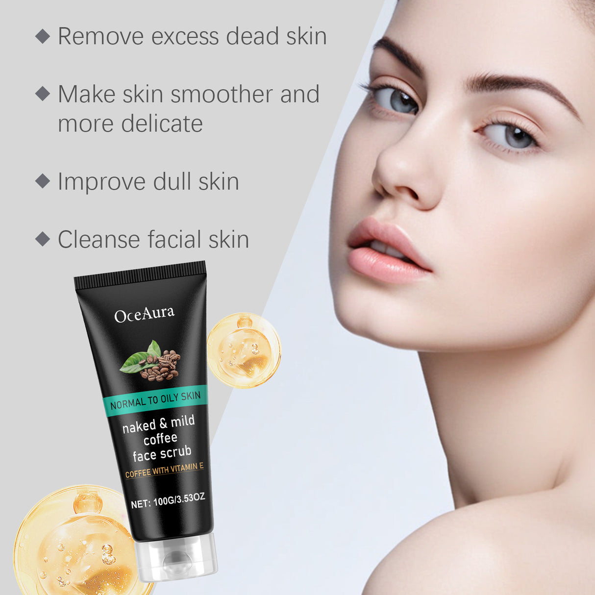 Caffeine Cleanser Gentle Exfoliating Blackhead Facial Treatment Pore-Clearing Cleanser