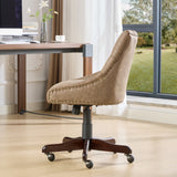 Medieval retro style sheepskin patterned home office chair with lifting, rotating, and tilting functions, brown - V.I.P Digital Presence