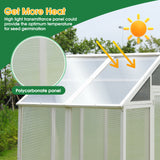 76''x48''x86'' Polycarbonate Greenhouse, Walk-in Outdoor Plant Gardening Greenhouse for Patio Backyard Lawn - V.I.P Digital Presence