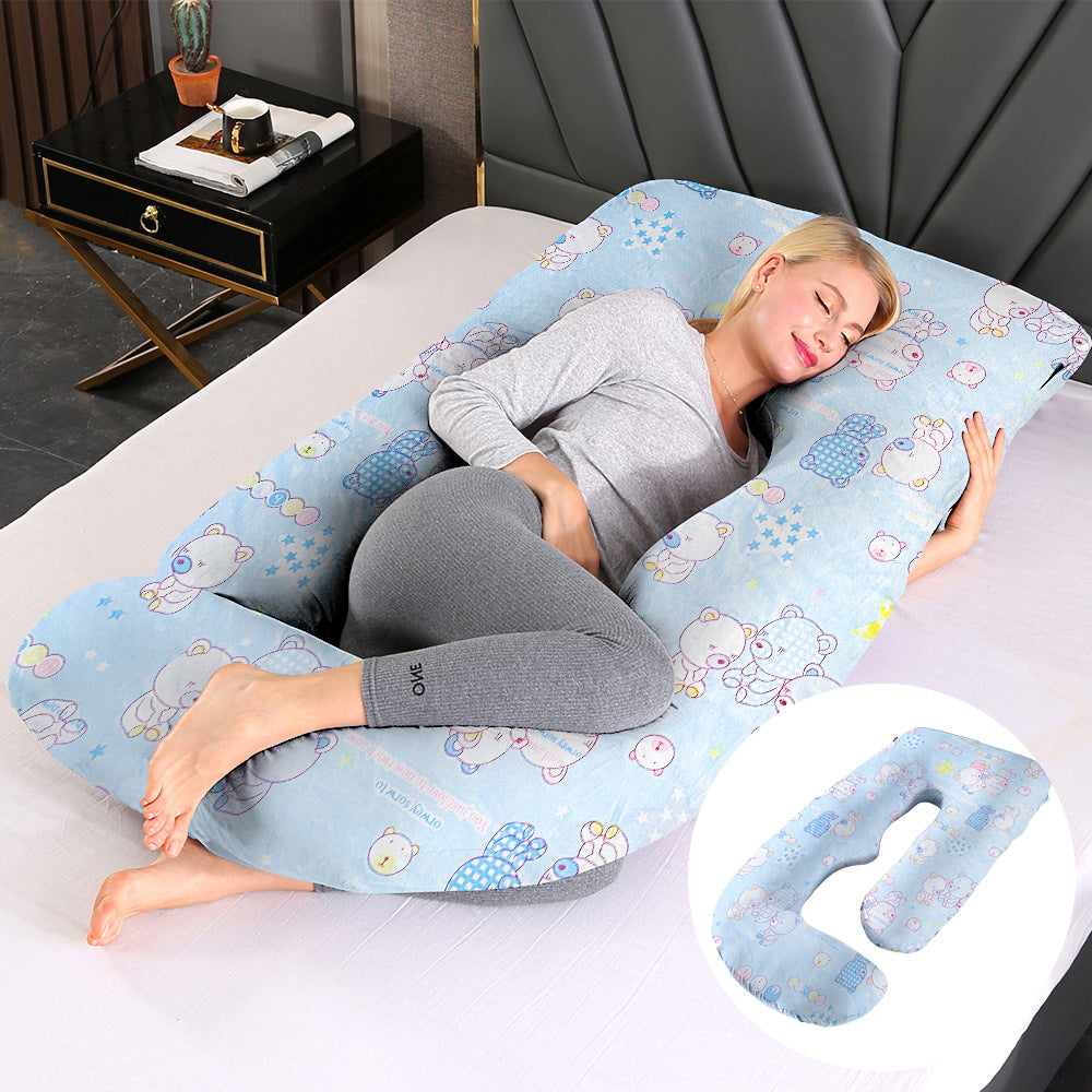 Pregnant women's pillow waist protection side sleeping slope pillow J-shaped pregnancy sleeping pillow - V.I.P Digital Presence