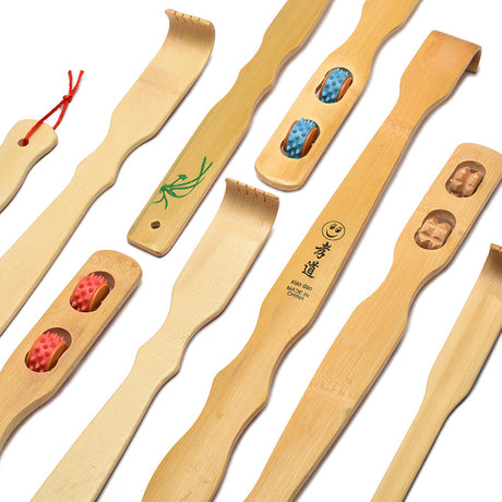 Scratching without asking for help old man with hand carved characters back scratching device - V.I.P Digital Presence