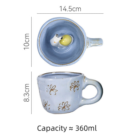 3D ceramic coffee cup with animal creativity and cute ceramic mug inside - V.I.P Digital Presence